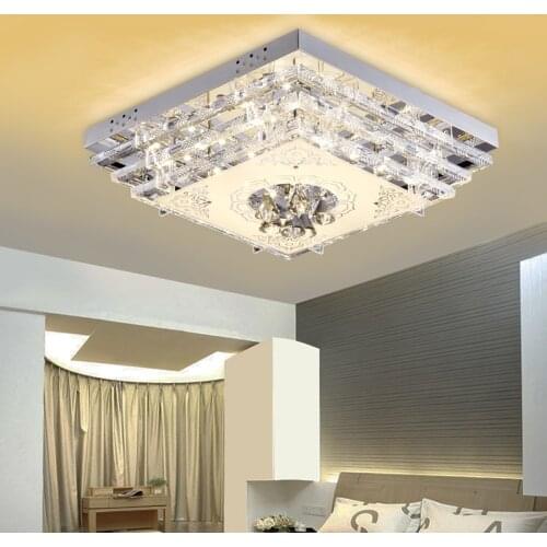 Atmospheric modern ceiling lights living room lights rectangular crystal lamp LED lamps bedroom creative lamp SJ91
