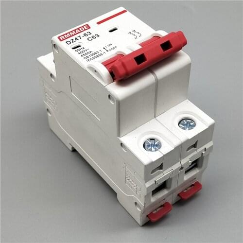 AC220V-400V DZ47-63 2P 6A 10A 16A 2P 20A 25A 32A 40A 50A 125A Mini Circuit Breaker Cutout Switch Miniature Household Air Switch