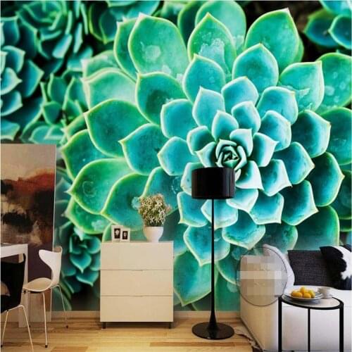 Beibehang Large Home Decor Green flower Hotel Background Mural wallpaper for Living Room Murales Pared 3d flooring Wall paper
