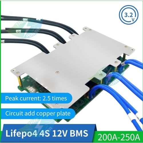 BMS 4S Lifepo4 200A 250A Charging Lithium Battery Protection Board Equalizer 18650 bms 12V with Temperature Control Balance