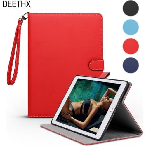 Casual case for ipad Air 9.7 inch 2013 model A1474 A1475 A1476 PU surface+TPU soft back+hand strap Holder sleep/wake Smart Cover