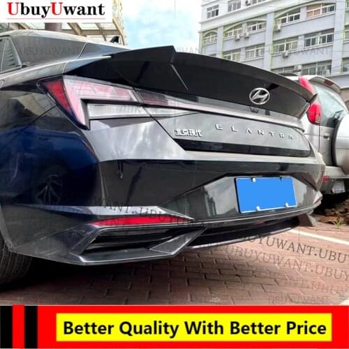 For Hyundai Elantra Avante CN7 2020 2021 ABS Modified Rear Wing Original Style Without Perforation Exterior Auto Parts Spoiler