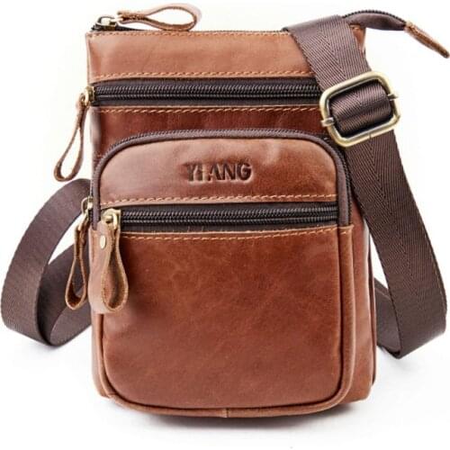 Men Vintage PU Leather Shoulder Bag Crossbody Small Messenger Satchel Business Bags 28GD