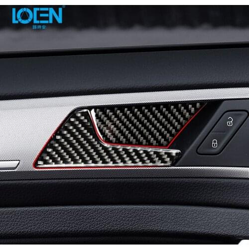 For Volkswagen For Golf Carbon Fiber Door Handle Decoration Sticker Strip Decor Covers 2014-2019 Car Accessaries Car Styling