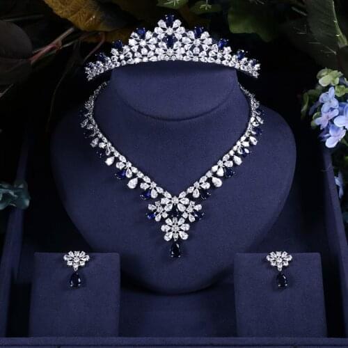 Jankelly Nigeria 3pcs Bridal Zirconia Jewelry Sets For Women Party, Luxury Dubai Nigeria CZ Crystal Wedding Jewelry Sets