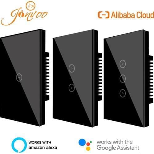 Jinvoo smart switch WiFi light switch US standard Alexa Google home APP control remote control switch 1/2/3Gang