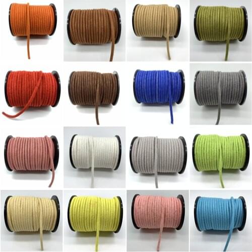 2Meter/Lot 3mm Round Suede Braided Cord Korean Velvet Leather Handmade Beading Bracelet Jewelry Making Supplies DIY Bracelet