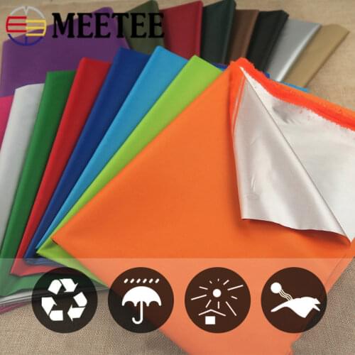 Meetee 200/400X140cm 210T Painted Silver Waterproof Polyester Fabric Shade Dust-proof Cloth for Umbrella DIY Tent Sew Material