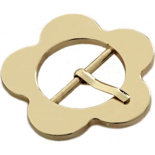 1pcs Metal Fashion Flower Shape Belt Buckle New Style Single Pin Buckle for DIY Leather Craft Bag Strap Belt Garment Webbing