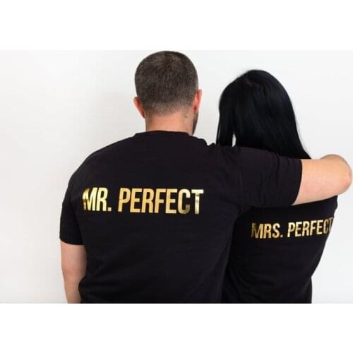 Skuggnas New Arrival Mr.Perfect Couple Shirts Perfect Shirts Couple Tees Anniversary Gift Wedding Gift Tees Drop Shipping