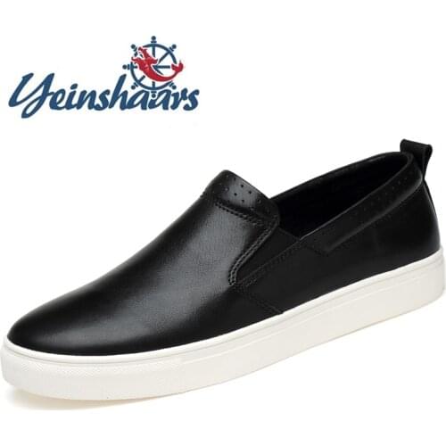 Genuine Leather Loafers Mens Shoes Breathable Flat Designer Shoes Fashion Casual Summer Shoes Minimalist For Men Plus Size 36-48