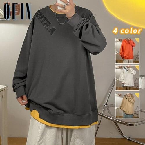 OEIN Clothes 2021 New Autumn Solid Color Casual Mens Hoodies Sweatshirts Men Fashion Harajuku Streetwear Hoodies Sweatshirt Tops