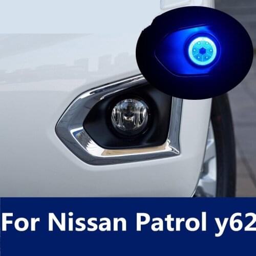 Fog light front fog cover lamp assembly LED lens accessories Front fog cover lamp assembly For Nissan Patrol y62 2016-2018
