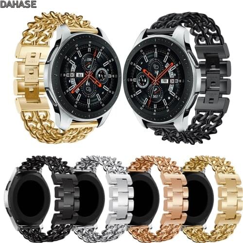 Cowboy Stainless Steel Link Strap for Samsung Galaxy Watch 46mm Band Amazfit Stratos 2 Metal Bracelet for Samsung Gear S3 Strap