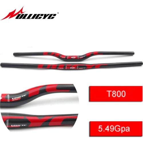 ULLICYC Bicycle Handlebar Full Carbon Fiber Mountain Bike Handle Ultra Light Durable MTB Cycling Handlebars Parts 620/720MM Size