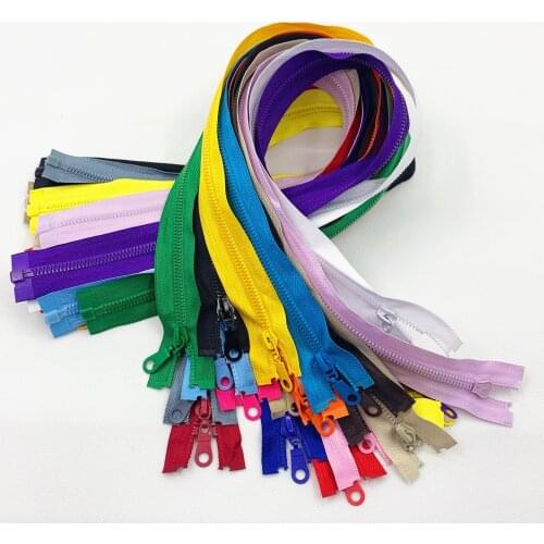 10pcs 5#(10-27.5 inches) Detachable Resin Zipper Opening Automatic Ecological Locking Plastic Zipper For Sewing Suit