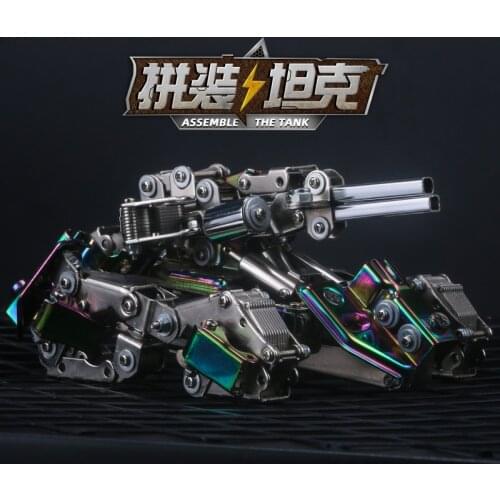 All-Metal 3D Solid Metal Red Alert Assembled Tank Model Difficult Decompression Toy New Year Gifts