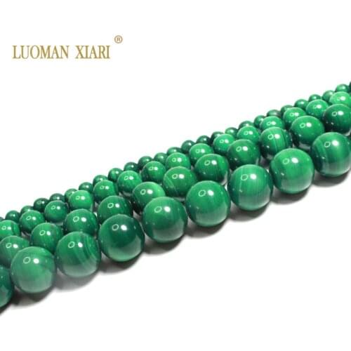 Top AAA 100% Natural Malachite Zambia Round Natural Gem Stone Beads For Jewelry Making DIY Bracelet Necklace 6/8/10mm