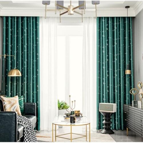 New Modern Minimalist Full Blackout Thickened Curtain Fabric Bedroom Living Room Plain Curtain Finished Product Customization
