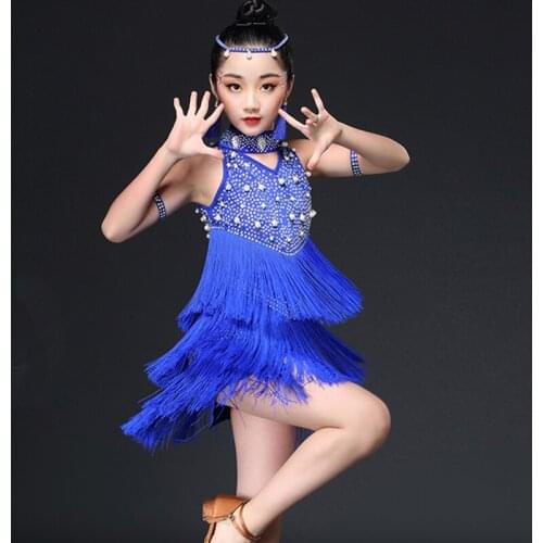 Fashion Sexy Latin Dance Dress For Girls Shining Samba Children Dresses Chacha Professional Competition Ballroom Latina Costumes