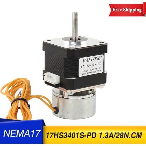 17hs3401-pd electrified magnetic brake 42 step motor body length 34mm large torque