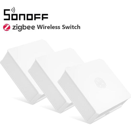3Pcs SONOFF SNZB-01 Mini Zigbee Wireless Switch Two Way Control Light Switch Smart Home Works eWeLink APP SONOFF Zigbee Bridge