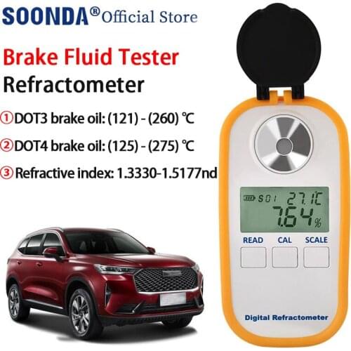 DOT3 DOT4 Car Brake Oil Meter Brake Fluid Tester diagnostic tools Accurate Oil Quality Auto Vehicle brake fluid testing tools