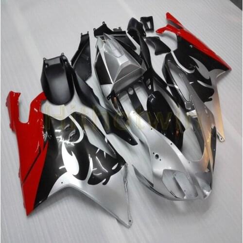 Free Bolts+Custom silver black Motorcycle body kit for RSV1000RR 2004 2005 2006 RSV 1000RR fairing