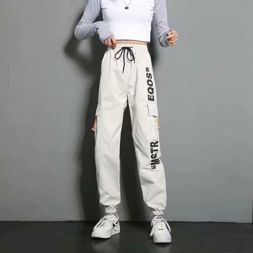 Fashion Harajuku Womens Pants Trend Jogger Pants Sweatpants Women Casual Streetwear Women Clothing Elastic Waist Cargo Pants