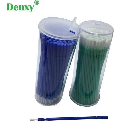 Denxy 4tubes Dental Lab Long Disposable Micro Applicators Brushes Dental Brush Tooth Clean Tool Oral care