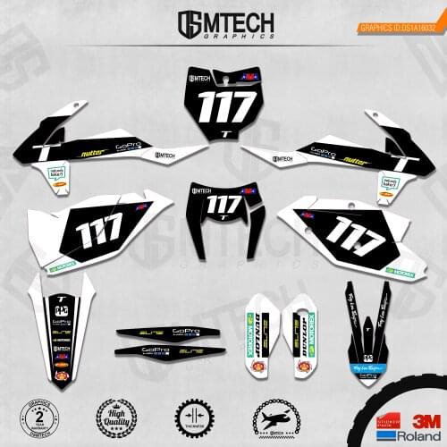 DSMTECH Customized Team Graphics Backgrounds Decals 3M Custom Stickers For KTM 2017-2019 EXC 2016-2018 SXF 032