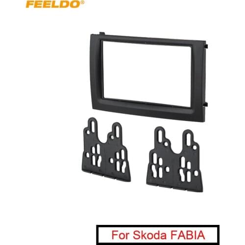 FEELDO Car DVD/CD Radio Stereo 2DIN Fascia Panel Refitting Frame Facia Trim Install Mount Kit For Skoda FABIA #AM2093