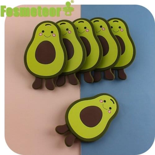 Fosmeteor Newest Big Mini Small Avocado Baby Teethers Nursing Teether Newborn Molars Chewing Teething Toys Making Pacifier Chain