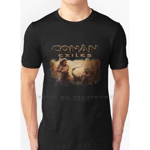 Conan Exiles T Shirt 100% Pure Cotton Conan Gray Exiles The Barbarian Cimmerian Gladiator