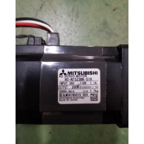 HC-KFS23BK-S18 servo motor , used in good condition . 85% appearance new , good working , free shipping