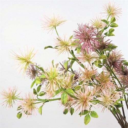 Artificial dandelion ball flower plastic flowers wedding home living room decoration