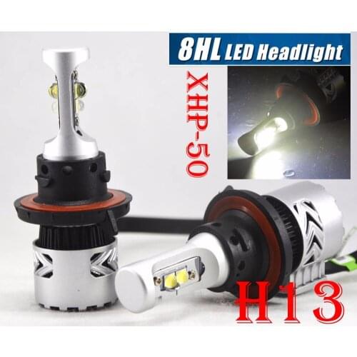1 Set H13 9008 80W 12000LM G8 LED Headlight Power Kit XHP50 Chip Turbo Fan Pure White 6500K Driving Fog Car Lamps Bulbs 12/24V