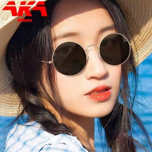 AKAgafas Round Retro Sunglasses Women 2021 Luxury Brand Sunglasses Women High Quality Glasses for Women Oculos De Sol Feminino