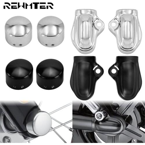 Motorcycle Front Axle Nut Cover Cap Bolt Rear Axle Cover Rear Wheel Shaft Cap Side Protector Guard For Harley VRSC Night Rod