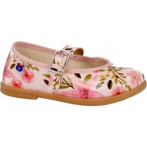 Merceditas for girls patent leather flowers bear by Coons