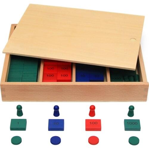 Montessori Professional Edition Mathematics Teaching Aids Stamp Game Wooden Montessori Childrens Kindergarten Early Education
