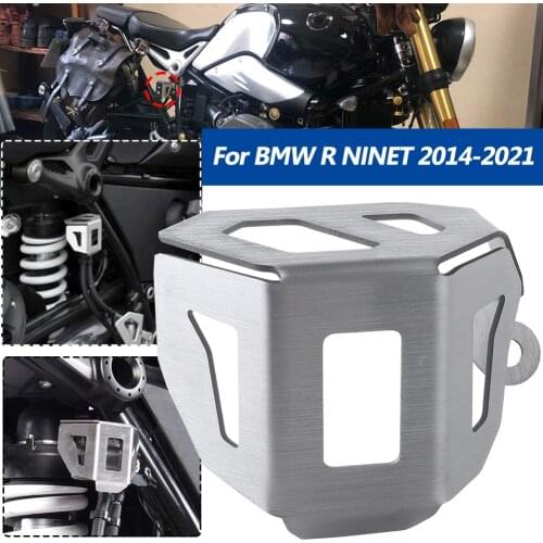Motorcycle Rear Brake Fluid Reservoir Guard Cover Protector For BMW R Nine T NINET Scrambler R9T 2014-2017 2018 2019 2020 2021