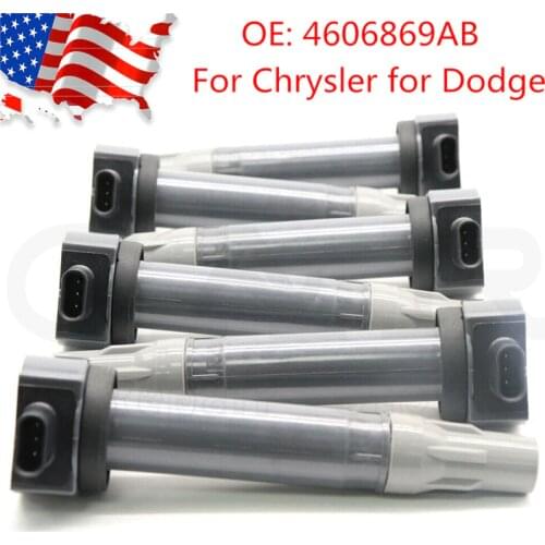 New 6 Pack Ignition Coils 4606869AB C1522 UF502 For Chrysler for Dodge 4.0L 2.7L 3.5L 4606869AA UF-502 C533