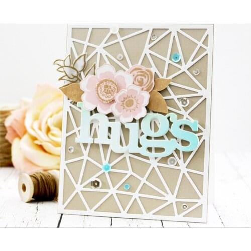 Hugs Words Letter Metal Cutting Dies Stencils for DIY Scrapbooking Photo Album Decorative Embossing Paper Cards New 2018 Die