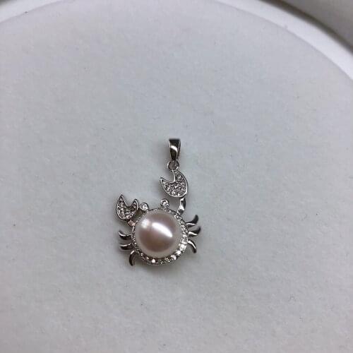 Lovely Crab Pendant Base Mount Finding Settings Jewelry Parts Fitting Accessories for Pearls Corals Jade Beads Crystal Stones