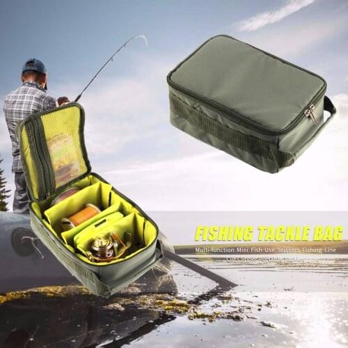 2020 new Portable Multiple Compartments Fishing Bag Fishing Line Reel Lure Hook Storage Handbag Fishing Storage Bags