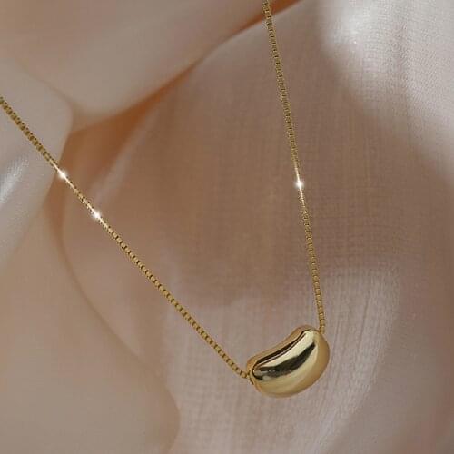 Personality Simple Acacia Doudou Necklace Fashion Elegant Women Gold Silver Color Necklace Charm Womens Valentines Day Gift