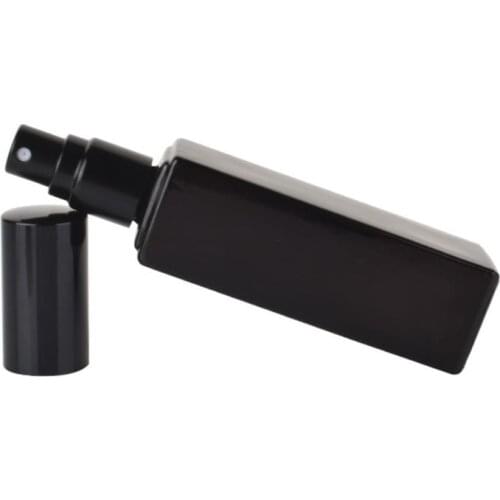 10pcs 20ml Empty Black Glass Perfume Bottle Portable Small Square Perfume Bottle Pump Sprayer