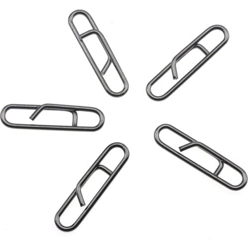 Rompin 50pcs 18mm 23mm Stainless Steel Fast Link Clip Snap Fishing Lure Quick Change Lead Links Clips Tackle Accessories