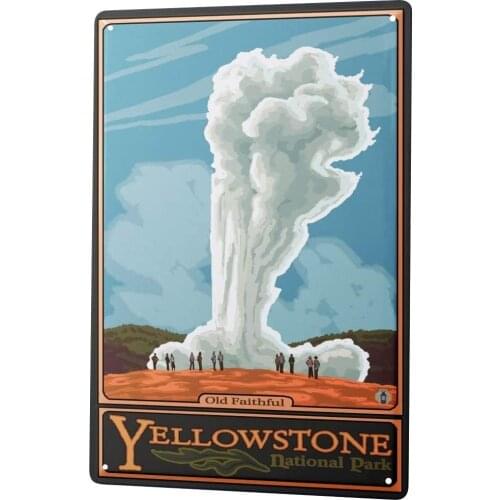 SINCE 2004 Tin Sign Metal Plate Decorative Sign Home Decor Plaques Globetrotter Yellowstone